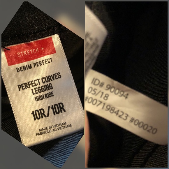 Express High waisted dark stretched jean leggings - Picture 5 of 6